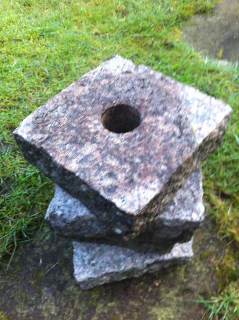 4 Natuurstenen  20x20x4cm grijs voor waterval of decoratie, Ophalen of Verzenden, Zo goed als nieuw, Hardsteen, Waterval