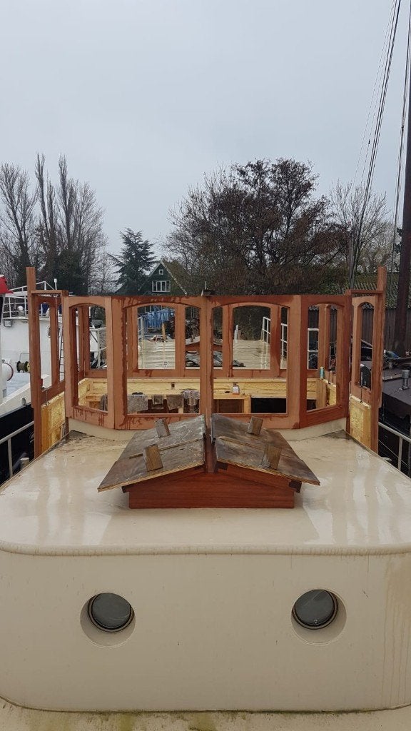 Mahoniehouten KAJUIT / OPBOUW / STUURHUT, Ophalen, Nieuw