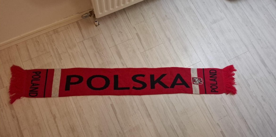 Polen sjaal, Ophalen of Verzenden, Zo goed als nieuw, Buitenlandse clubs, Vaantje of Sjaal