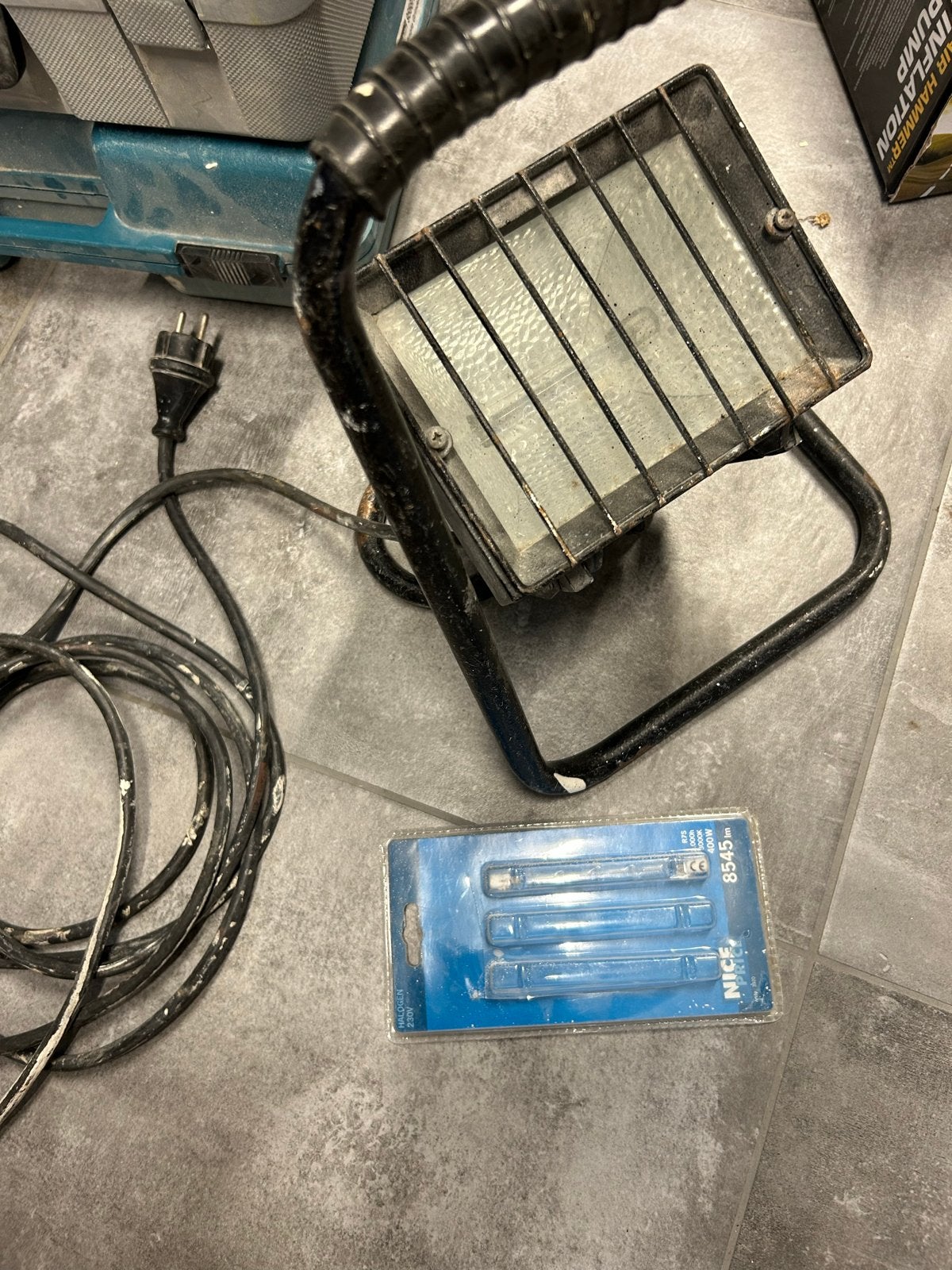 Halogeen bouwlamp, Doe-het-zelf en Verbouw, Bouwverlichting, Ophalen, Gebruikt, 500 watt of meer, Lamp met armatuur