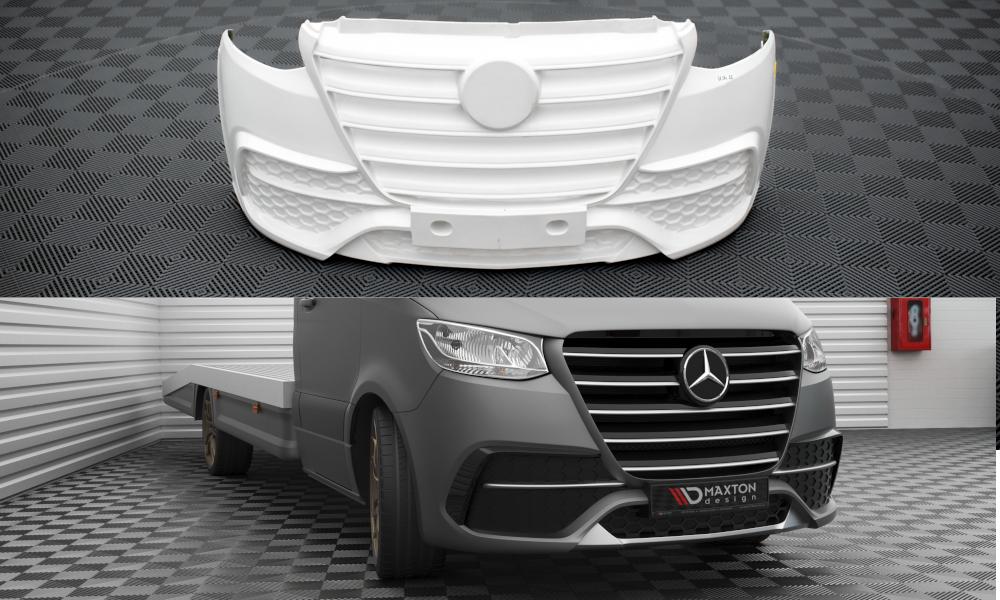 Maxton Voorbumper front bumper - Mercedes Sprinter 2018+, Auto diversen, Tuning en Styling, Ophalen of Verzenden