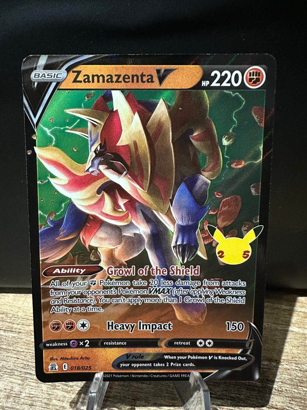 Pokemon celebrations zamazenta v 018/025, Ophalen of Verzenden, Zo goed als nieuw