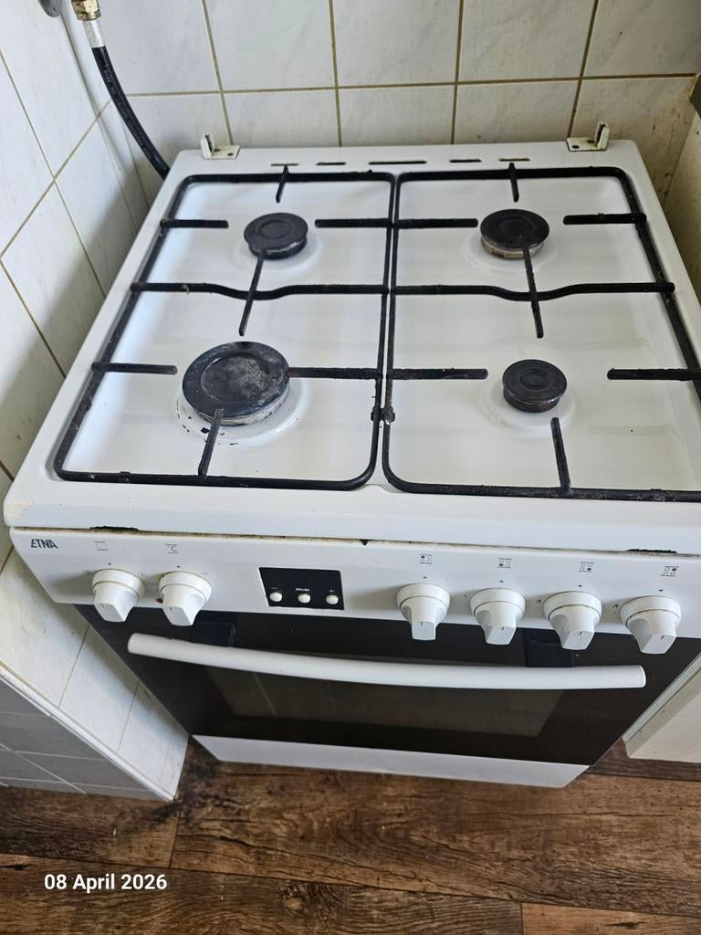 ETNA gasfornuis met elektrische oven, Gebruikt, Gas, Vrijstaand, 85 tot 90 cm