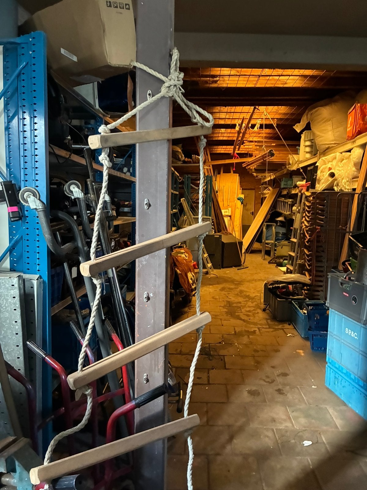 Touwladder 5.5 meter, Ophalen, Zo goed als nieuw, Overige typen, Minder dan 2 meter
