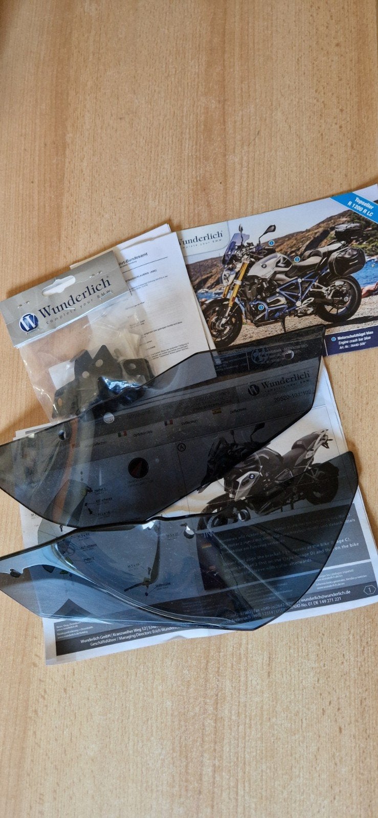Wunderlich Wind Deflectors BMW R1200GS LC 2017 Smoke Grey, Ophalen of Verzenden, Nieuw