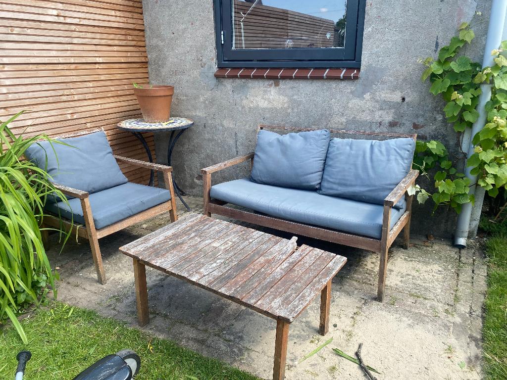 Tuinset (gratis vandaag of morgen ophalen), Ophalen, Gebruikt, Hout, Bank