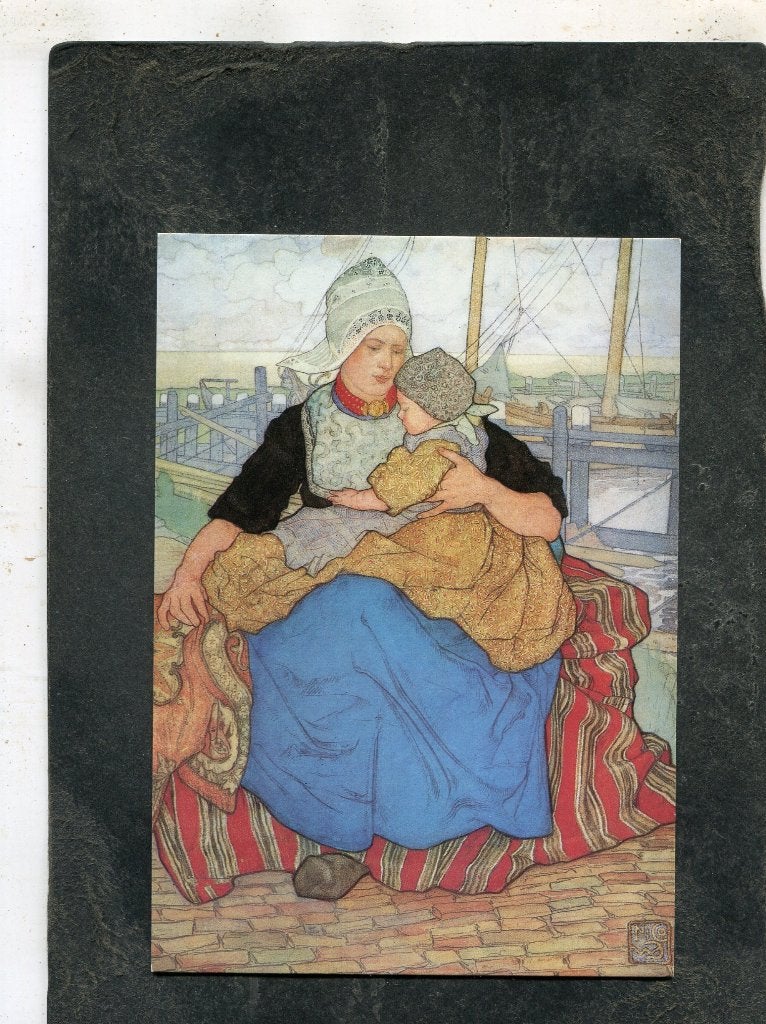 Ansicht Nico Jungman - Mother and child on the Quayside, Verzamelen, Ansichtkaarten | Themakaarten, Verzenden, 1980 tot heden