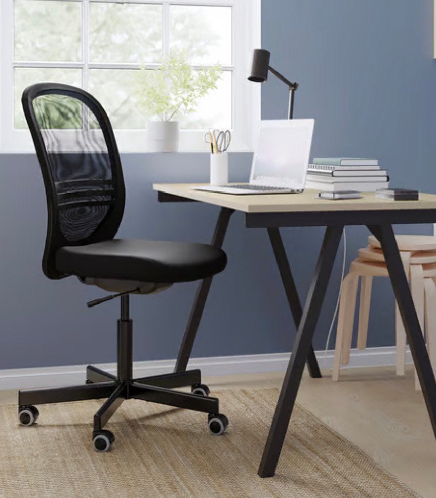 IKEA Flintan Bureaustoel - Zwart, Huis en Inrichting, Bureaustoelen, Ophalen, Gebruikt, Zwart, Bureaustoel