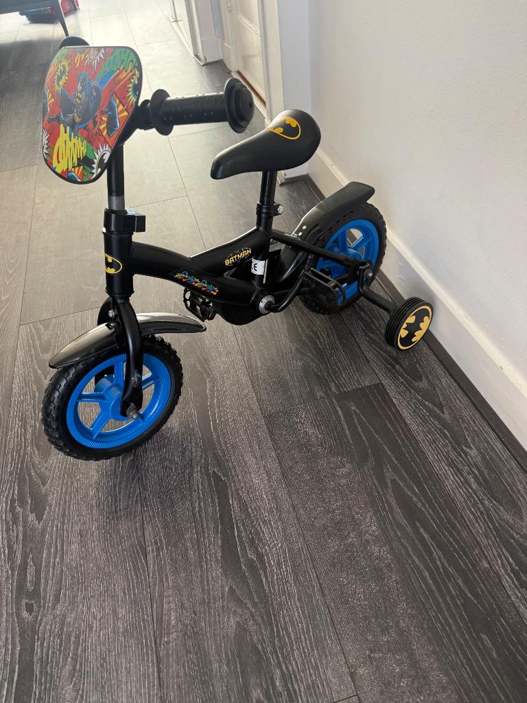 Fiets batman 10 inch, Ophalen, Zo goed als nieuw, Minder dan 16 inch, Zijwieltjes