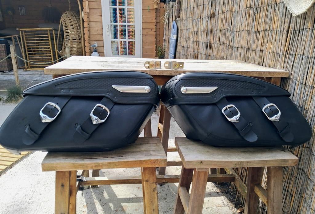 Harley-Davidson lederen zadeltassen, Ophalen of Verzenden, Gebruikt