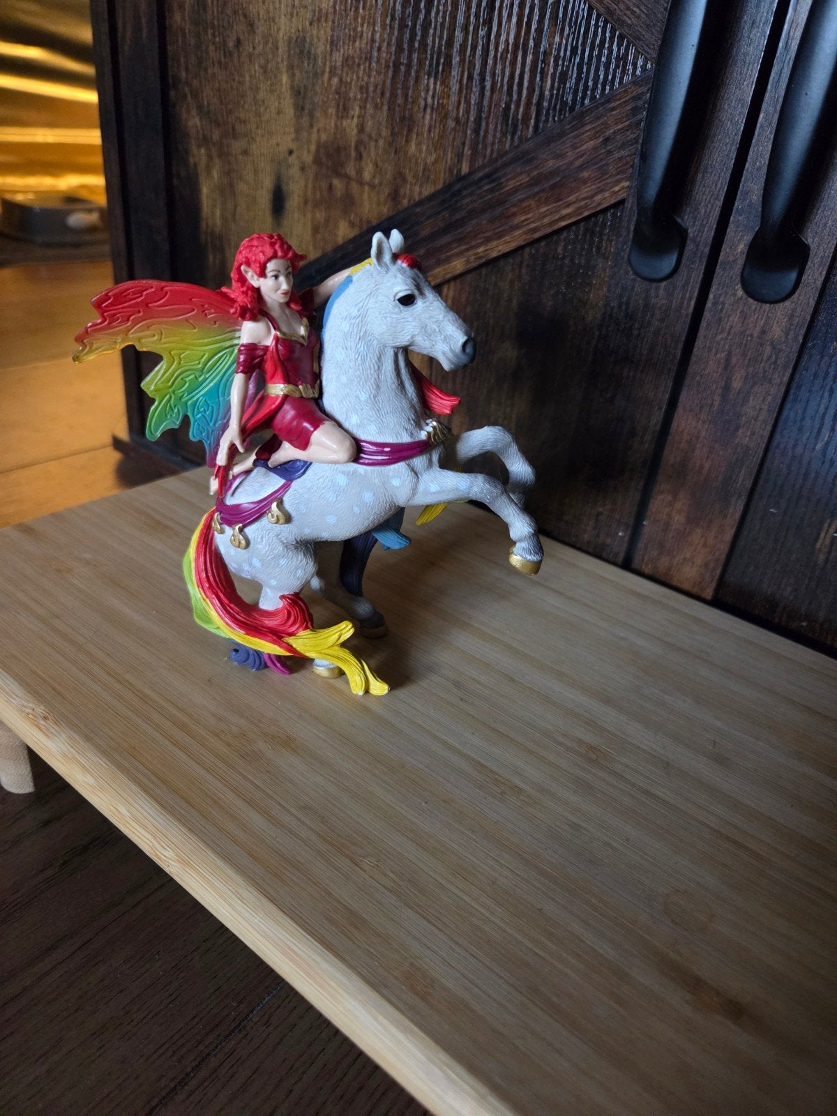 Schleich Bayala Elf op Regenboog Eenhoorn - Zeldzaam Figuur, Ophalen of Verzenden, Zo goed als nieuw