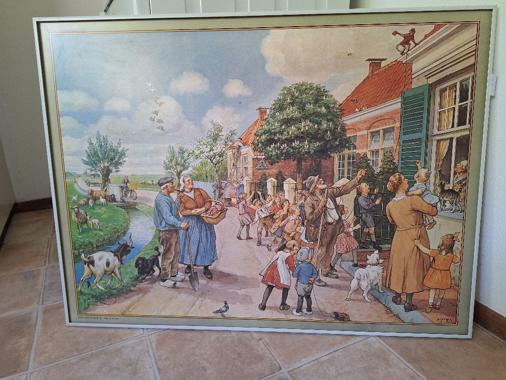Hoogeveen's Vertelselplaat van Cornelis Jetses, Ophalen, Zo goed als nieuw, Cornelis Jetses, Grafische vormgeving