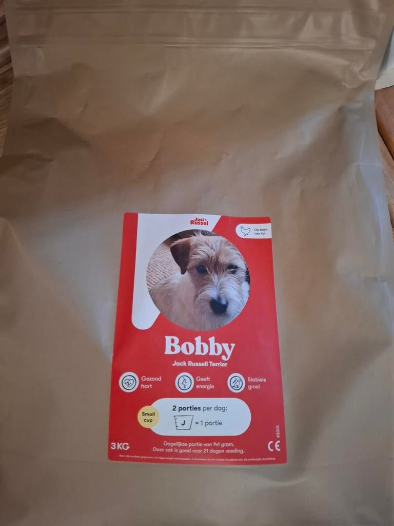 Puppy brokjes van just russel kip nieuwe zak van 3 kilo., Ophalen of Verzenden, Hond