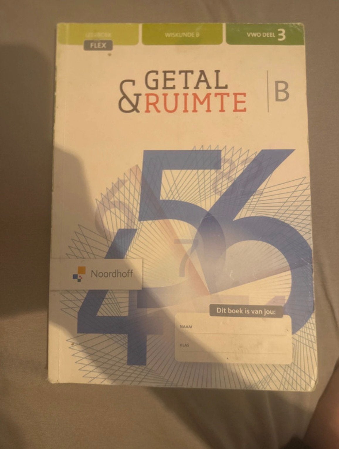 Getal & Ruimte Wiskunde B VWO deel 3 editie 12, Ophalen of Verzenden, Zo goed als nieuw, VWO