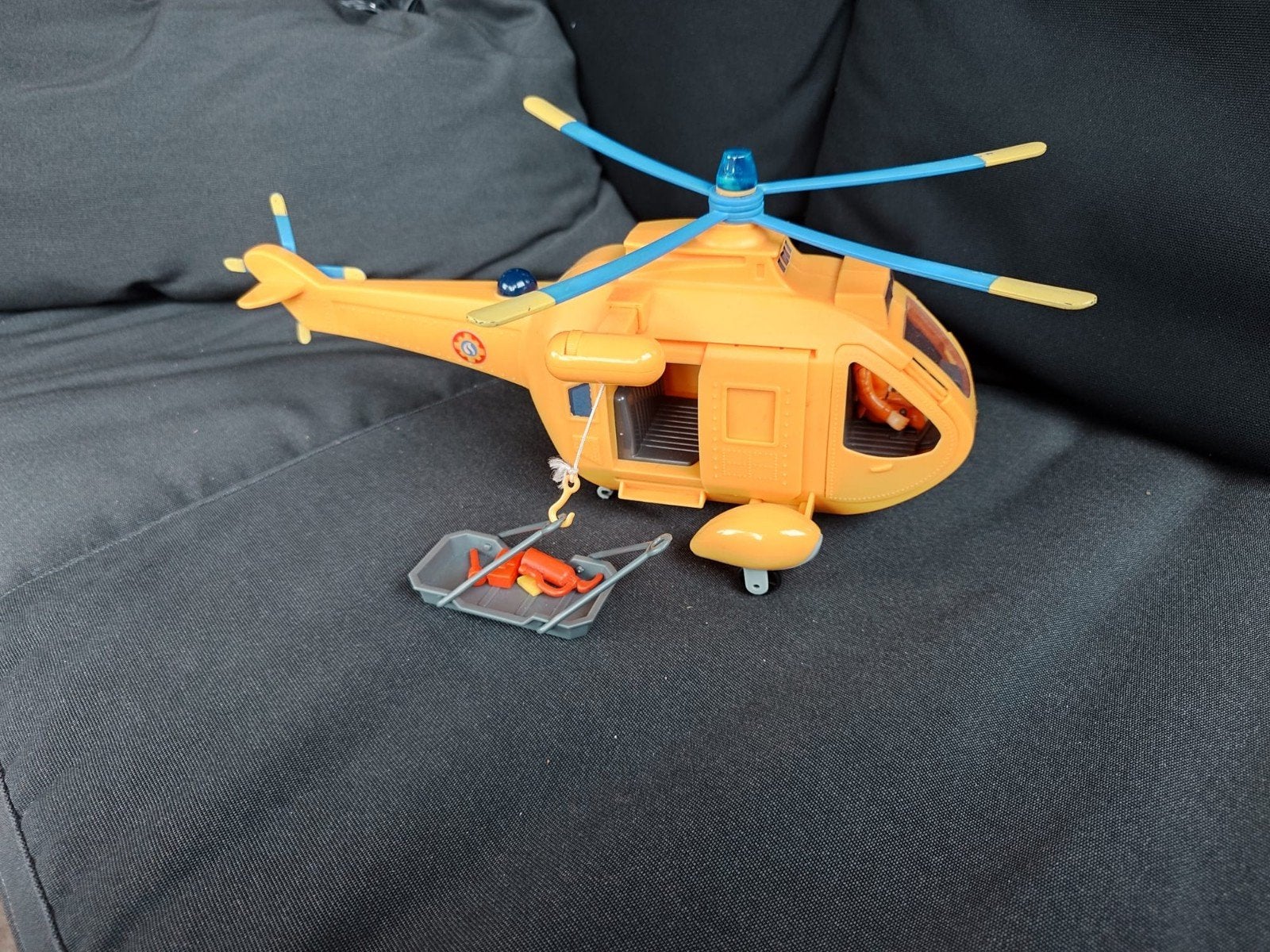 Brandweerman Sam Helikopter met Tom en brancard, Ophalen of Verzenden, Gebruikt, Jongen of Meisje