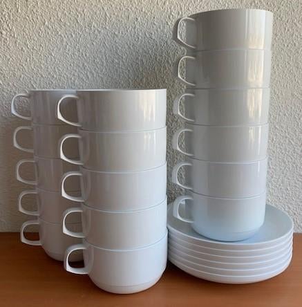 Mepal soepkom + schotel (retro/vintage), Caravans en Kamperen, Kampeeraccessoires, Zo goed als nieuw, Ophalen of Verzenden