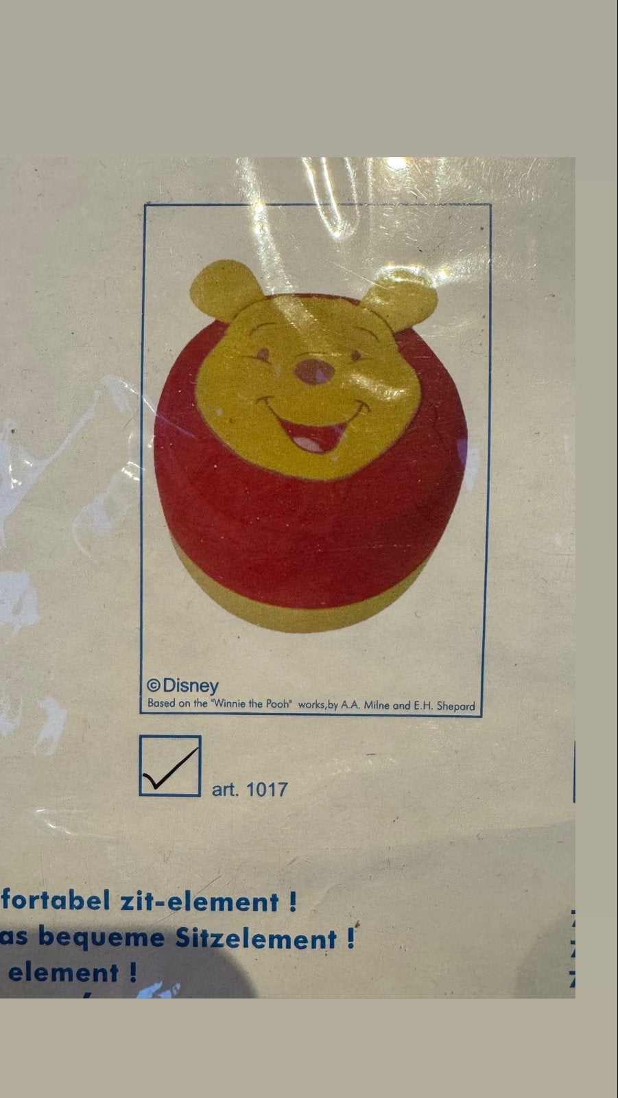 Winnie de Poeh Opblaasbare Poef - Disney, Ophalen, Meerkleurig, Nieuw, Kunststof