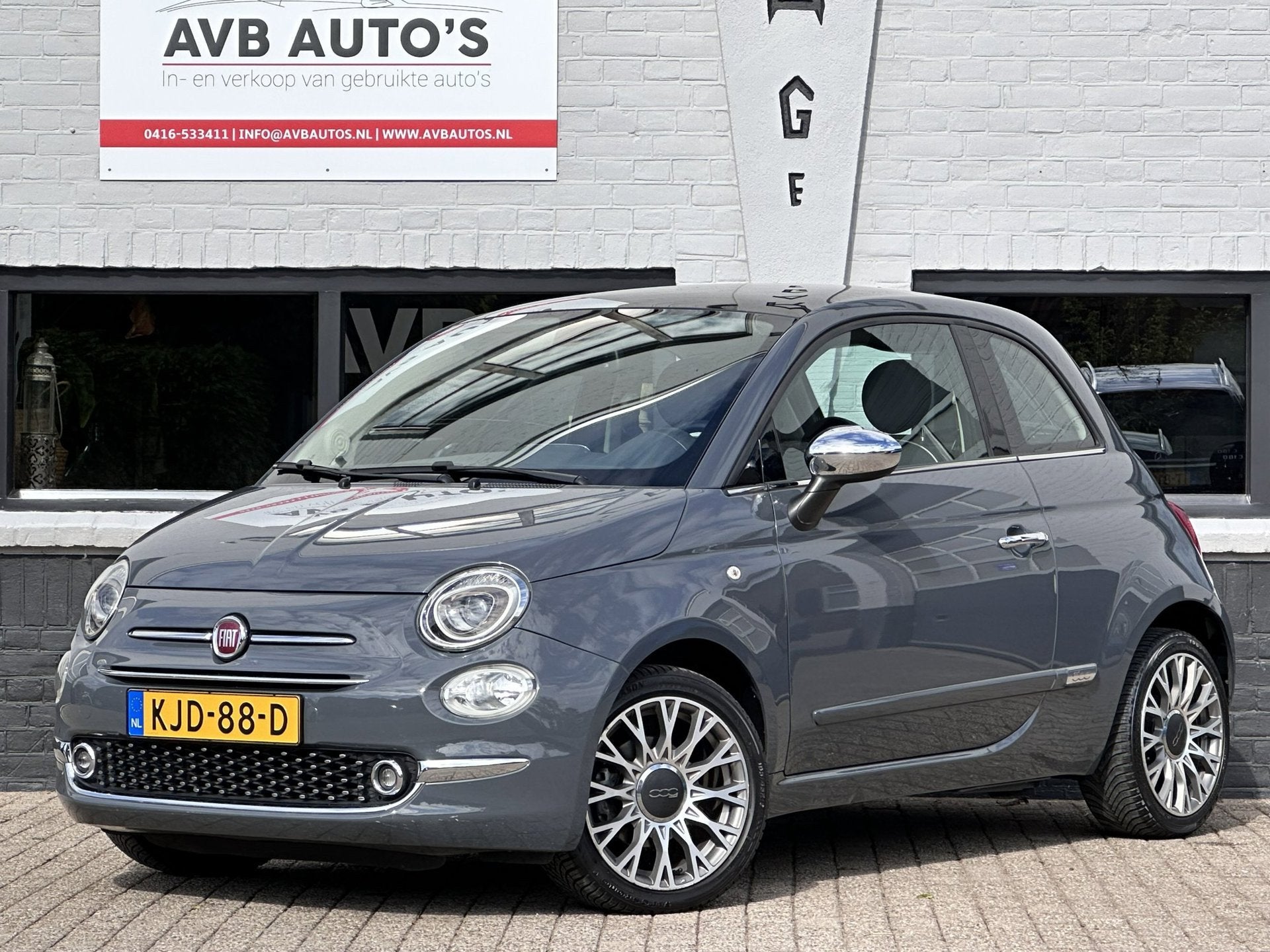 Fiat 500 1.2 Lounge Navi Clima Pano TFT Scherm, Auto's, Voorwielaandrijving, Stof, Gebruikt, 4 cilinders