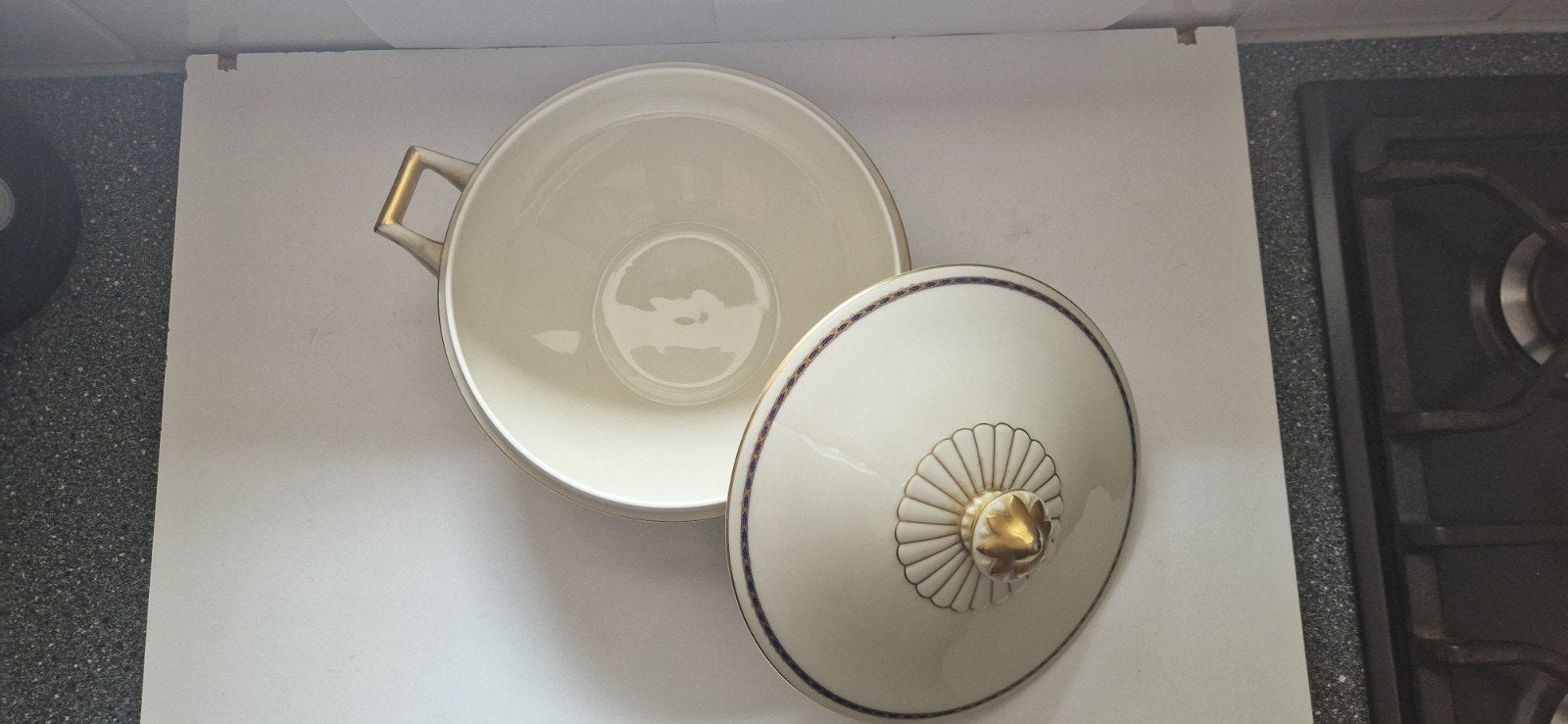 Vintage Rosenthal soepterrine met gouden details, Ophalen