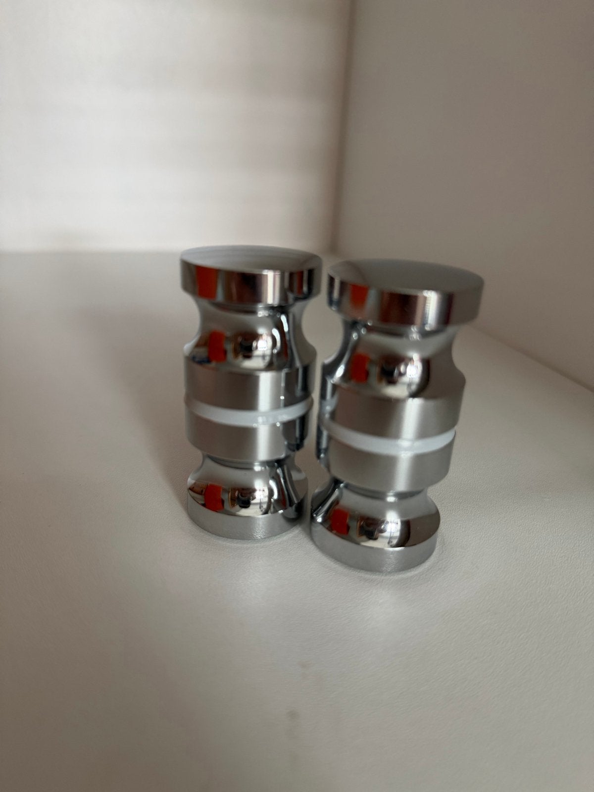 Set van 2 chromen deurgrepen voor glazen douchedeuren, Doe-het-zelf en Verbouw, Ophalen of Verzenden, Nieuw, Chroom, Klink of Kruk