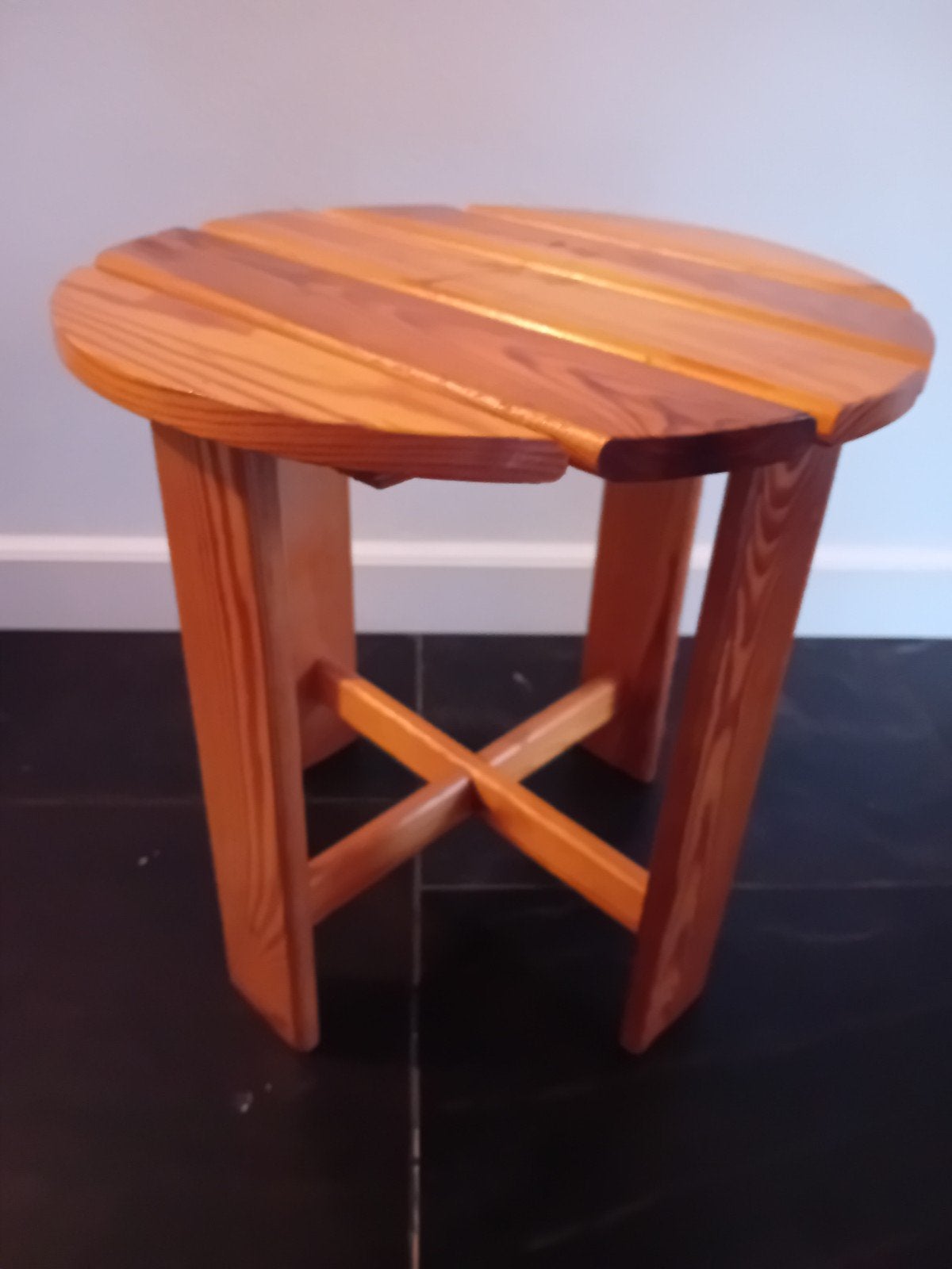 Vintage bijzettafel kruk plantentafel IKEA Karin Mobring, Ophalen of Verzenden, Gebruikt, Hout