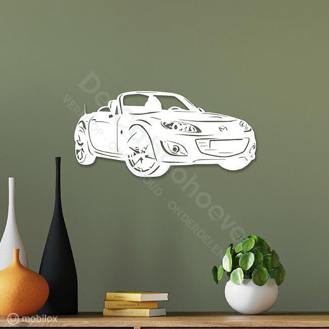 MX5 Wanddecoratie NCFL (48*21cm) Wit, De Cabriohoeve VOF, Nieuw, Info@cabriohoeve.nl, Julianalaan 9, 9462PG Gasselte, Nederland
