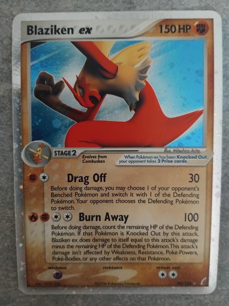 Blaziken ex Pokémon kaart 90/100 Holo EX Team Rocket Returns, Ophalen of Verzenden, Gebruikt, Losse kaart, Foil