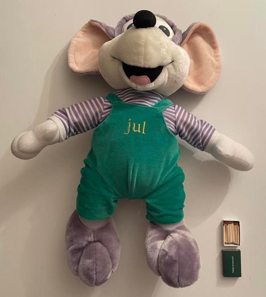 Knuffel heerlijk met deze Jul de Muis van maar liefst 60 cm, Overige karakters, Overige typen, Ophalen of Verzenden, Zo goed als nieuw