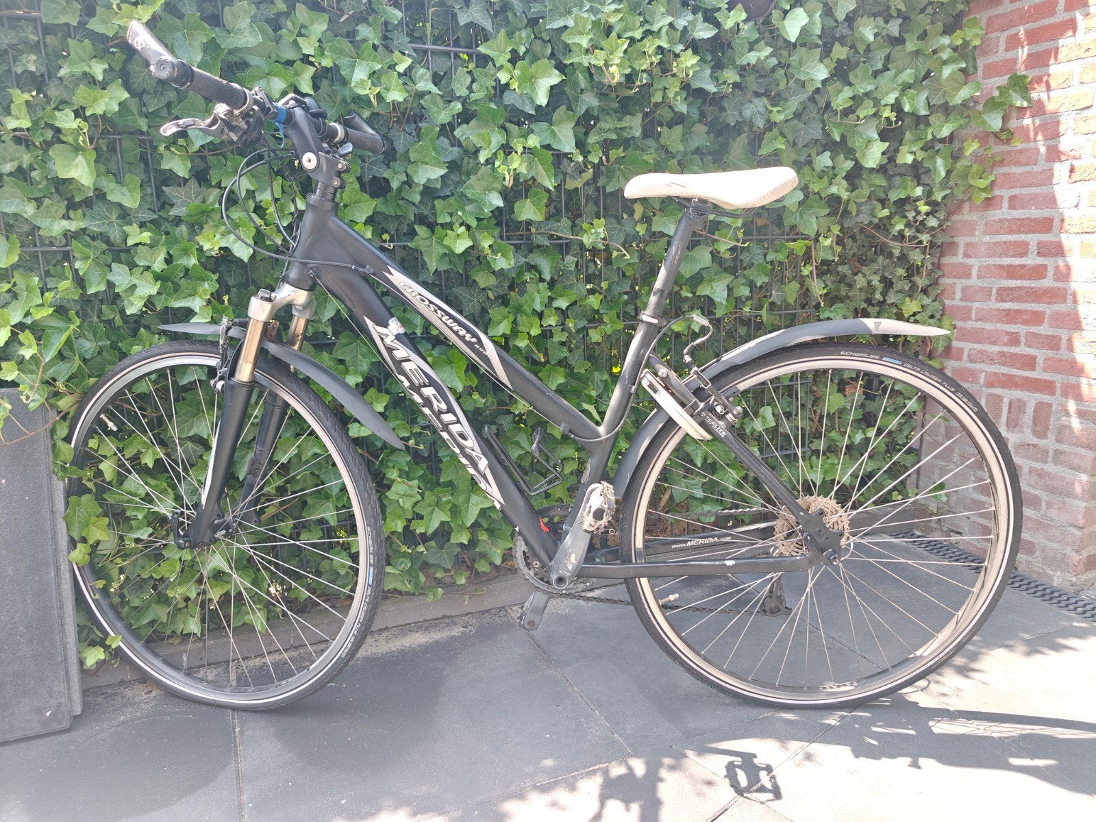 Merida Crossway Dames Sportfiets - Zwart, Goede Staat, 28 inch, Gebruikt, Velgrem, Ophalen