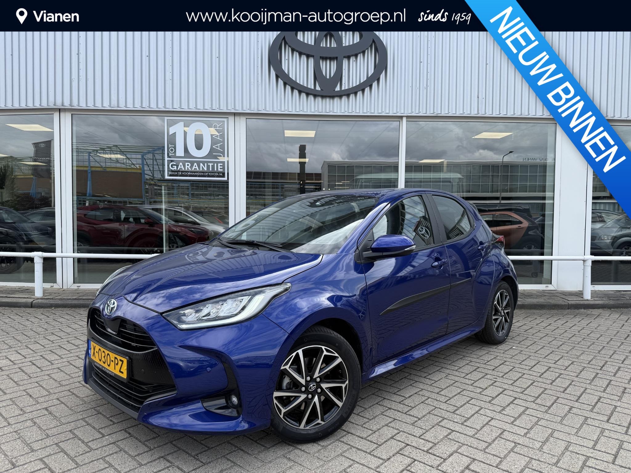 Toyota Yaris 1.5 Hybrid Dynamic Origineel NL auto, 1e eigena, Gebruikt, Blauw, 49 €/maand, Bedrijf