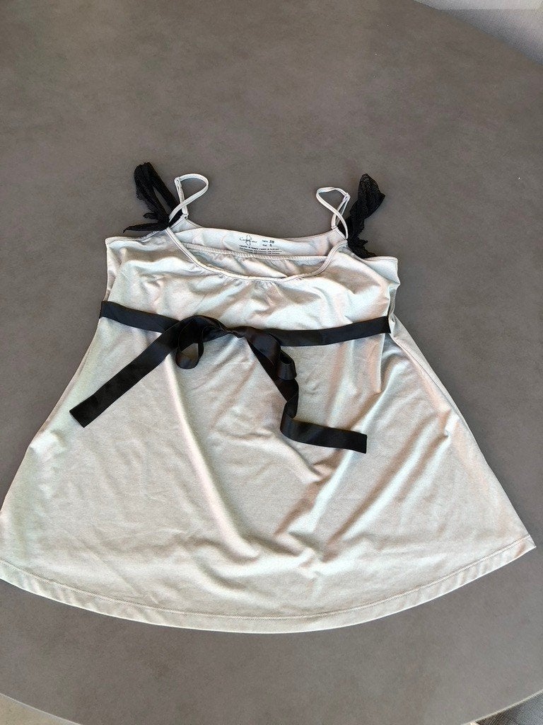 Grijs/zwarte Cache Coeur top, maat S, Ophalen, Oranje, Zo goed als nieuw, Korte mouw