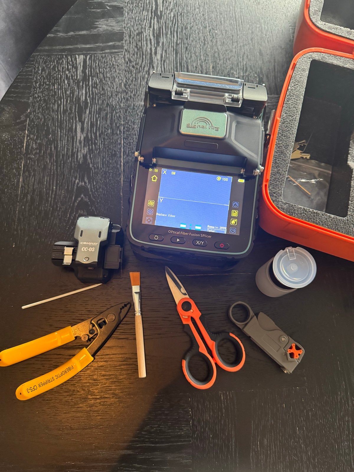 Glasvezel Fusion Splicer Kit incl cleaver & toebehoren NIEUW, Ophalen of Verzenden