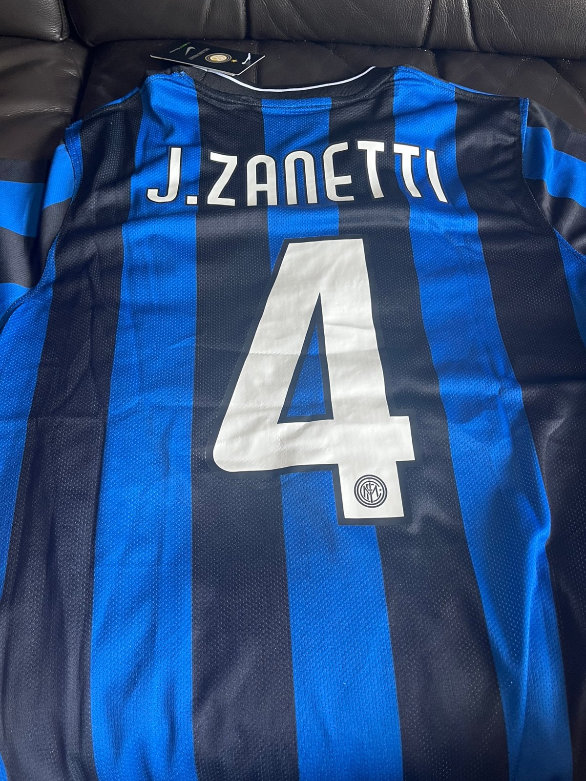 Zanetti shirt 2010 Inter, Maat 52/54 (L), Blauw, Ophalen of Verzenden, Zo goed als nieuw