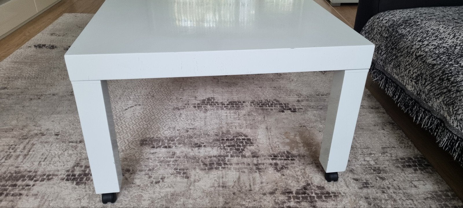witte hoogglans salontafel  80 cm x 140 cm, Huis en Inrichting, Ophalen of Verzenden, Rechthoekig, 100 tot 150 cm, 50 tot 100 cm