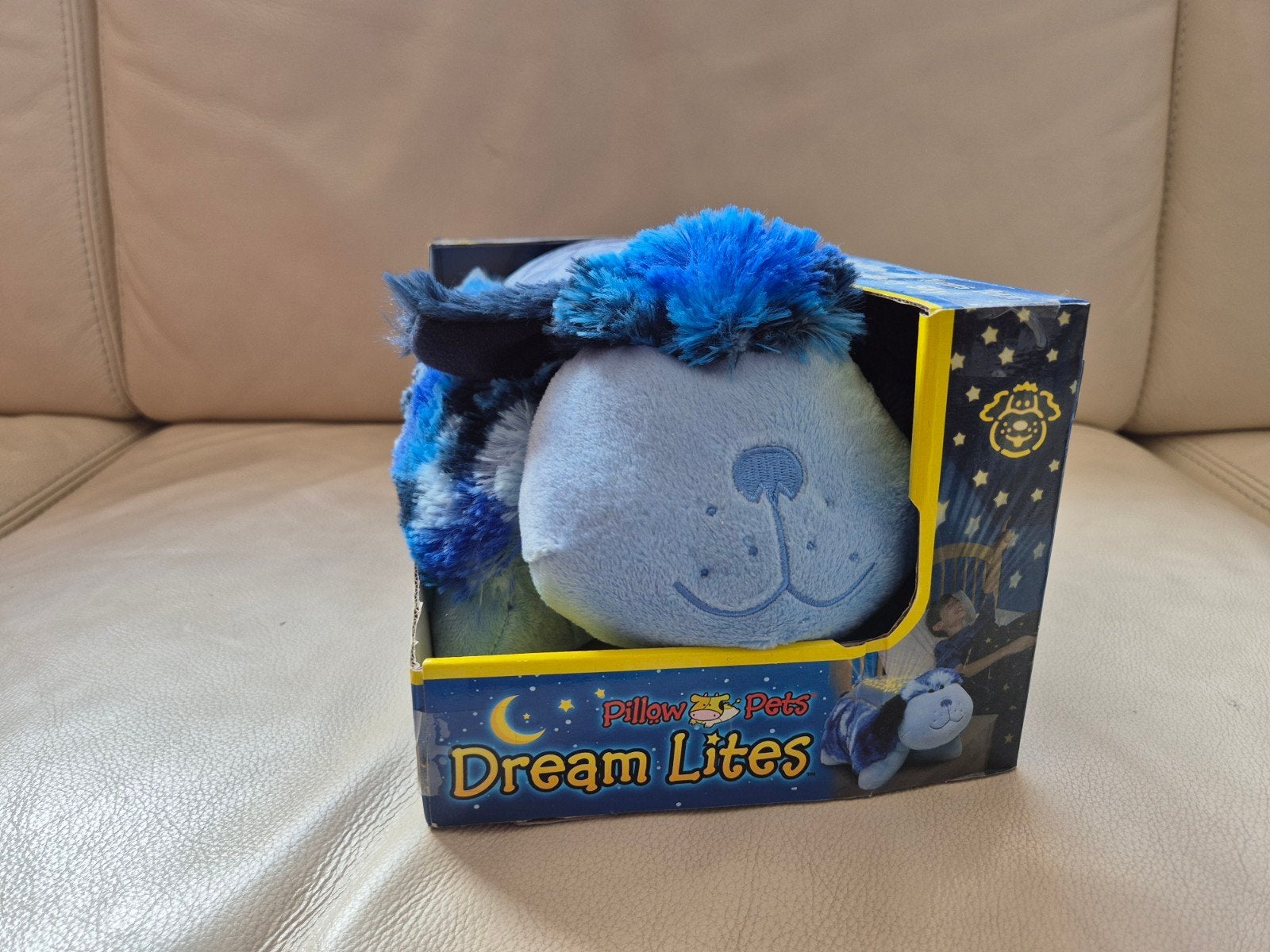 Pillow Pets Dream Lites Blauwe Hond Nachtlampje Knuffel, Overige merken, Overige karakters, Blauw, Nieuw