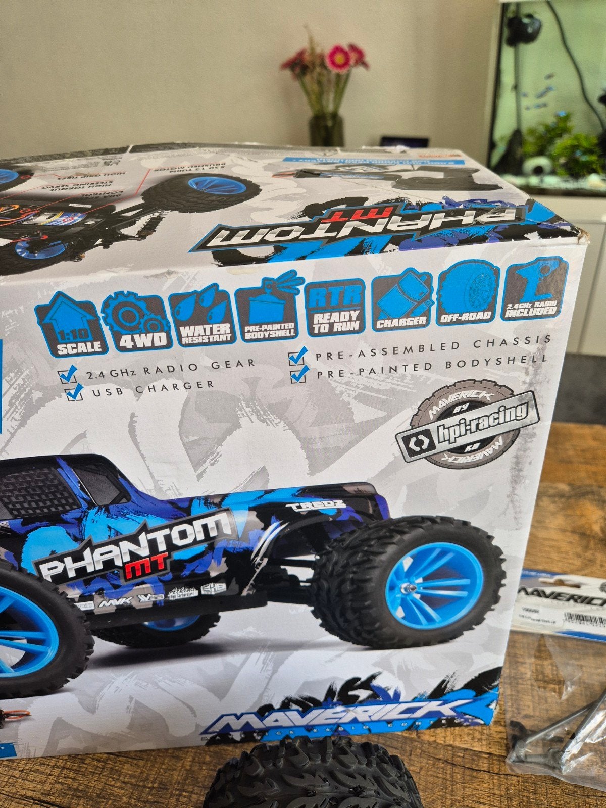 Maverick Phantom MT RC Auto - Klaar om te rijden!, Auto offroad, Zo goed als nieuw, Schaal 1:10, RTR (Ready to Run)