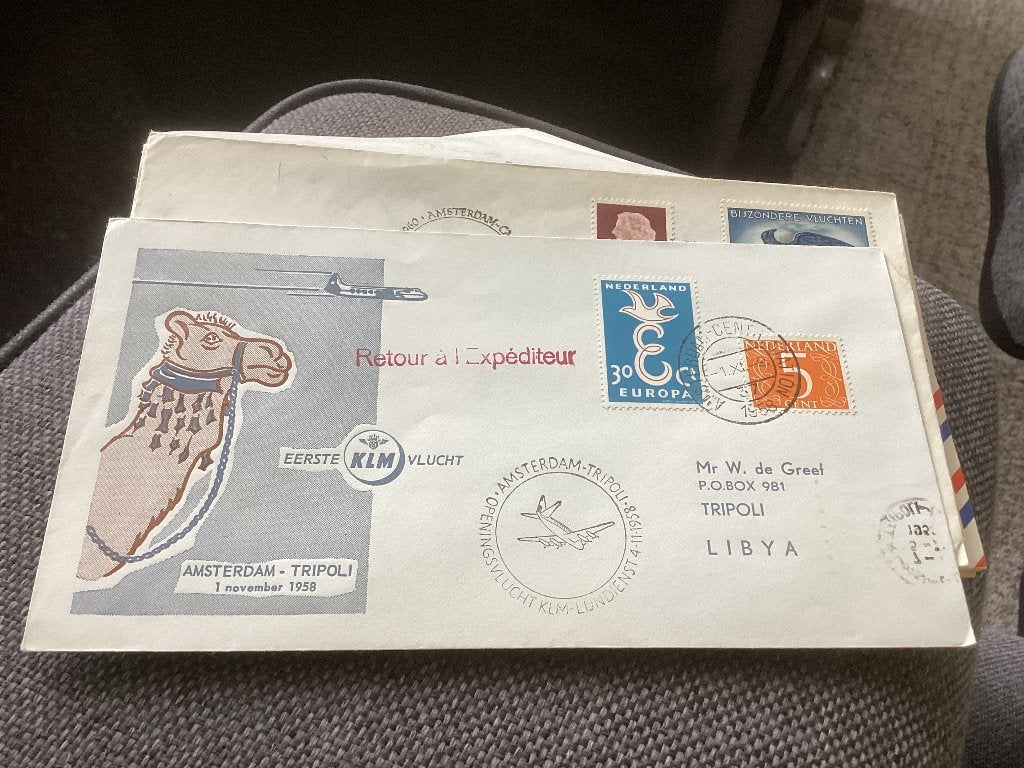No2531 KLM Amsterdam Tripoli 1-11-1958 Nederland jaargang, Ophalen, Onbeschreven, Nederland