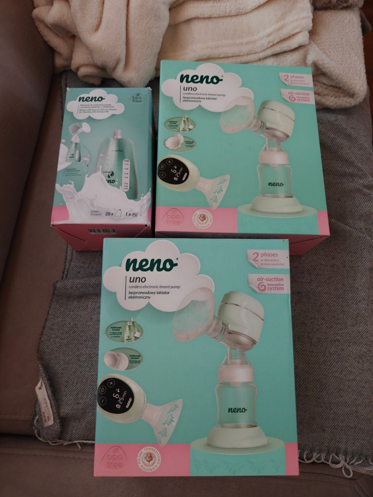 Neno dubbele draadloze borstkolf set - ongebruikt, Ophalen of Verzenden, Zo goed als nieuw