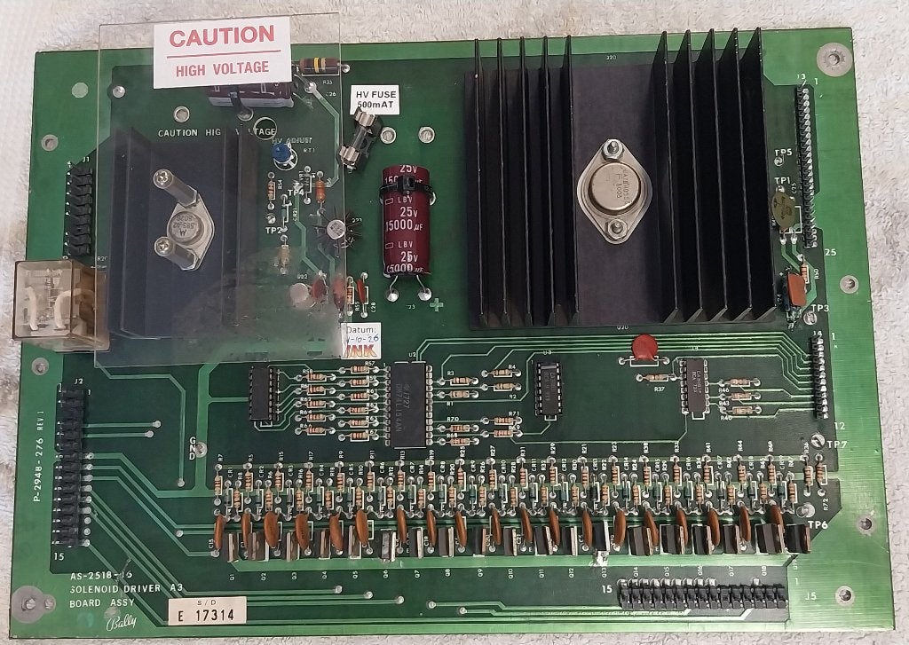 Te koop: Bally AS-2518-16 Solenoid driver, Gebruikt, Elektronisch, Bally, Onderdeel of Defecte kast