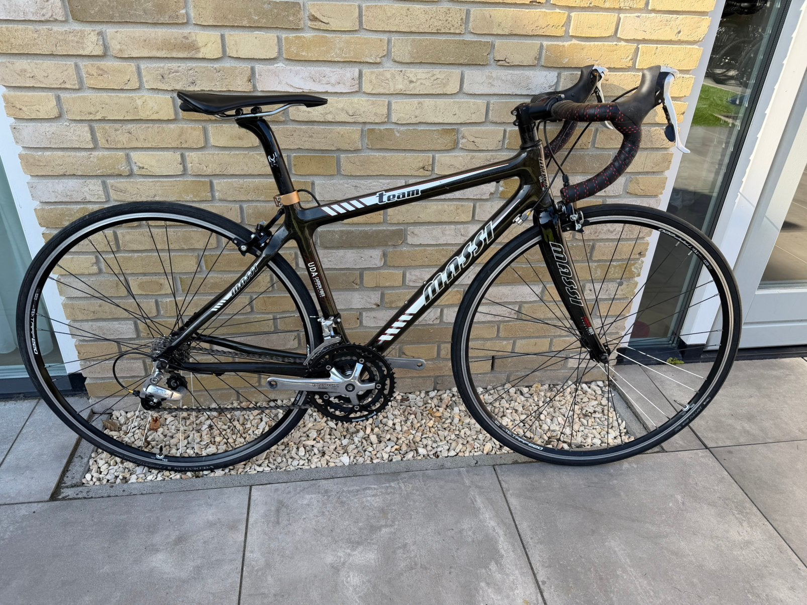 Massi Team carbon racefiets 44cm jeugd/dames, Fietsen en Brommers, Overige merken, Gebruikt, Carbon, Velgrem