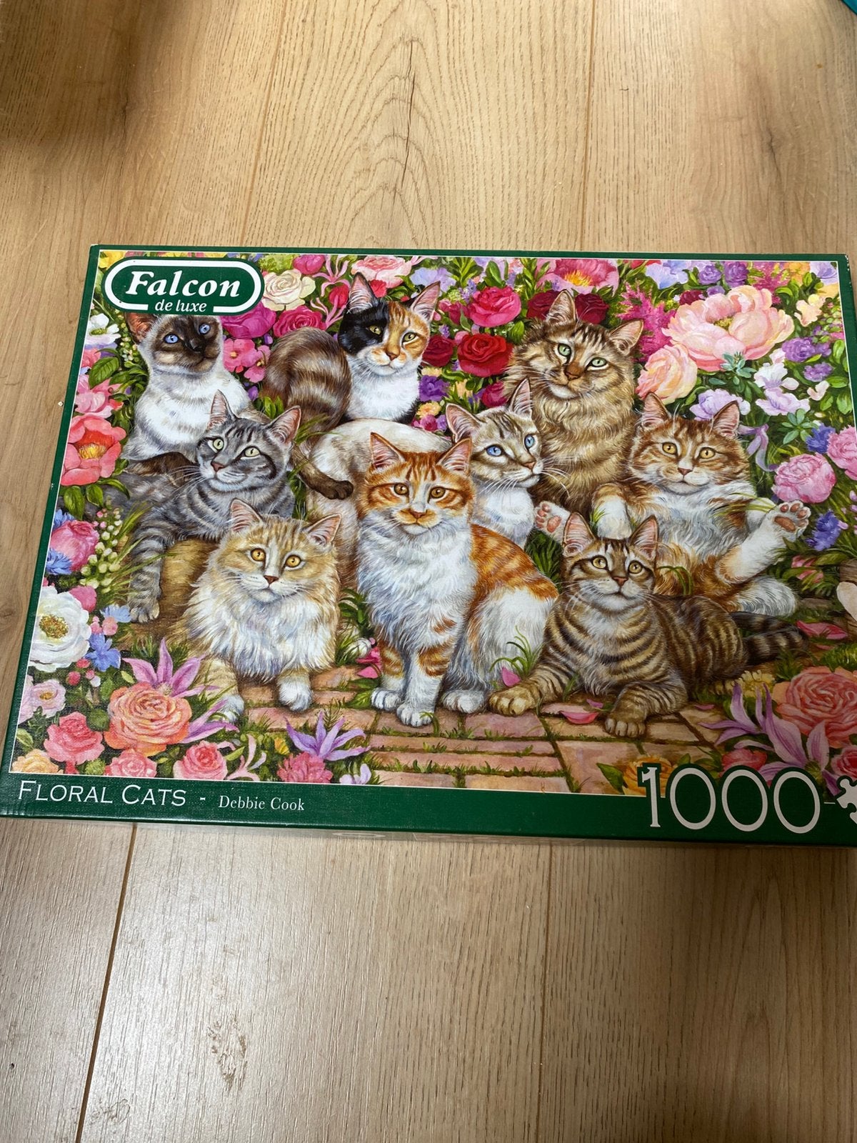 Puzzel poezen Falcon, Ophalen of Verzenden, 500 t/m 1500 stukjes, Zo goed als nieuw