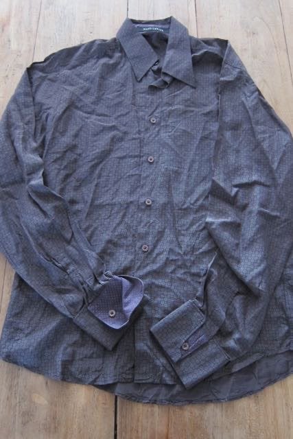 Hans ubbink blouse overhemd grijs bollen l, Hans Ubbink, Zo goed als nieuw, Merkfreak, Grijs
