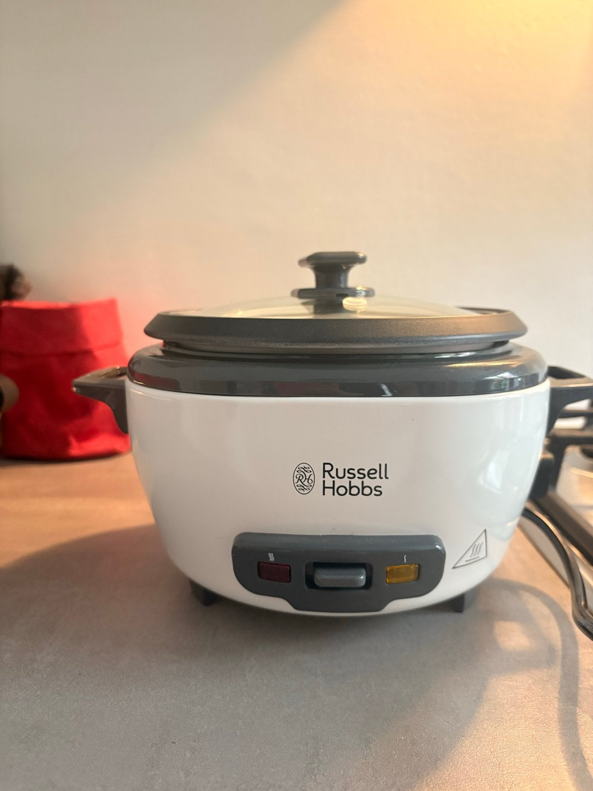 Russell Hobbs Rijstkoker - Medium Wit, Ophalen of Verzenden, Vaatwasmachinebestendig, Zo goed als nieuw