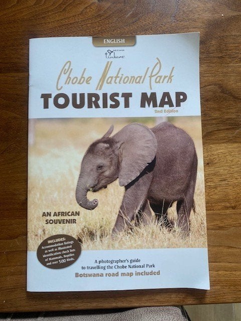 Botswana tourist map van Chobe Park, Overige merken, Afrika, Ophalen of Verzenden, Zo goed als nieuw