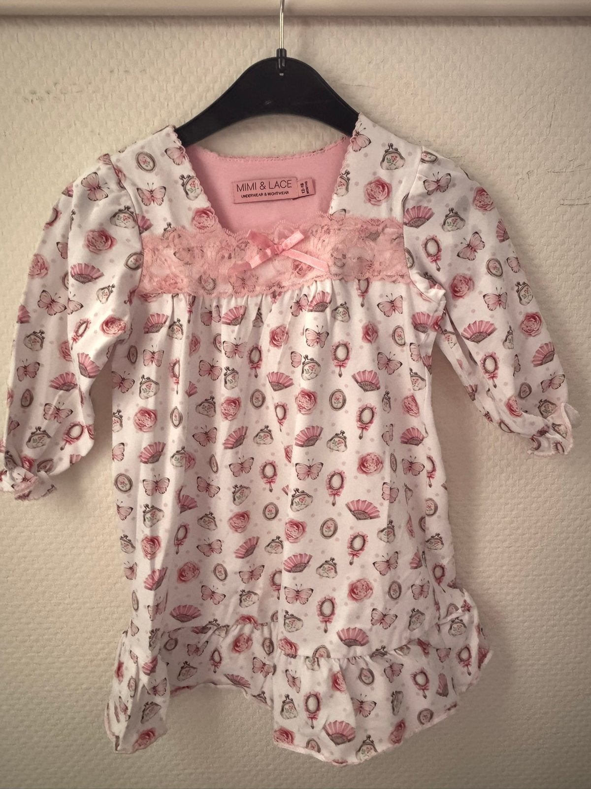 Mimi&lace nachtpon met kantje 12/18 maanden, Ophalen of Verzenden, Zo goed als nieuw, Meisje, Nacht- of Onderkleding