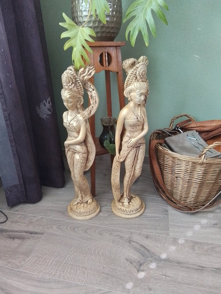 Set Balinese Danseres, Huis en Inrichting, Ophalen of Verzenden, Gebruikt, Overige materialen