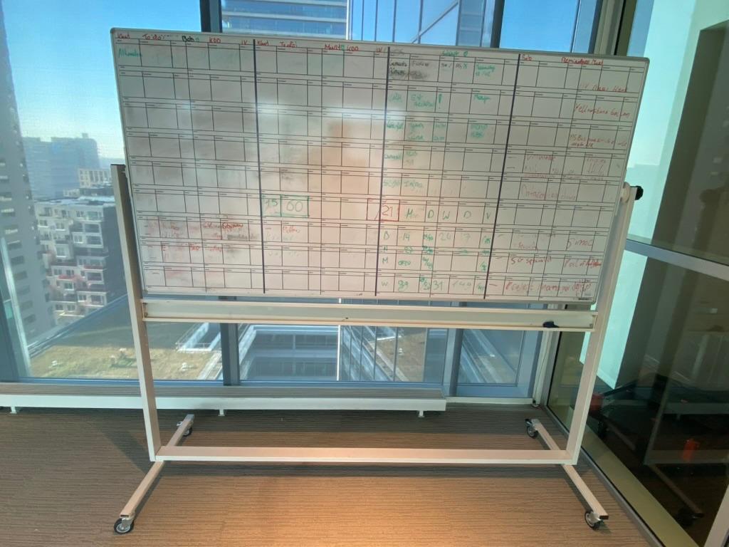 TEAB!!  Whiteboard (bedrukt en verrijdbaar), Ophalen, Mobiel, Gebruikt, Whiteboard