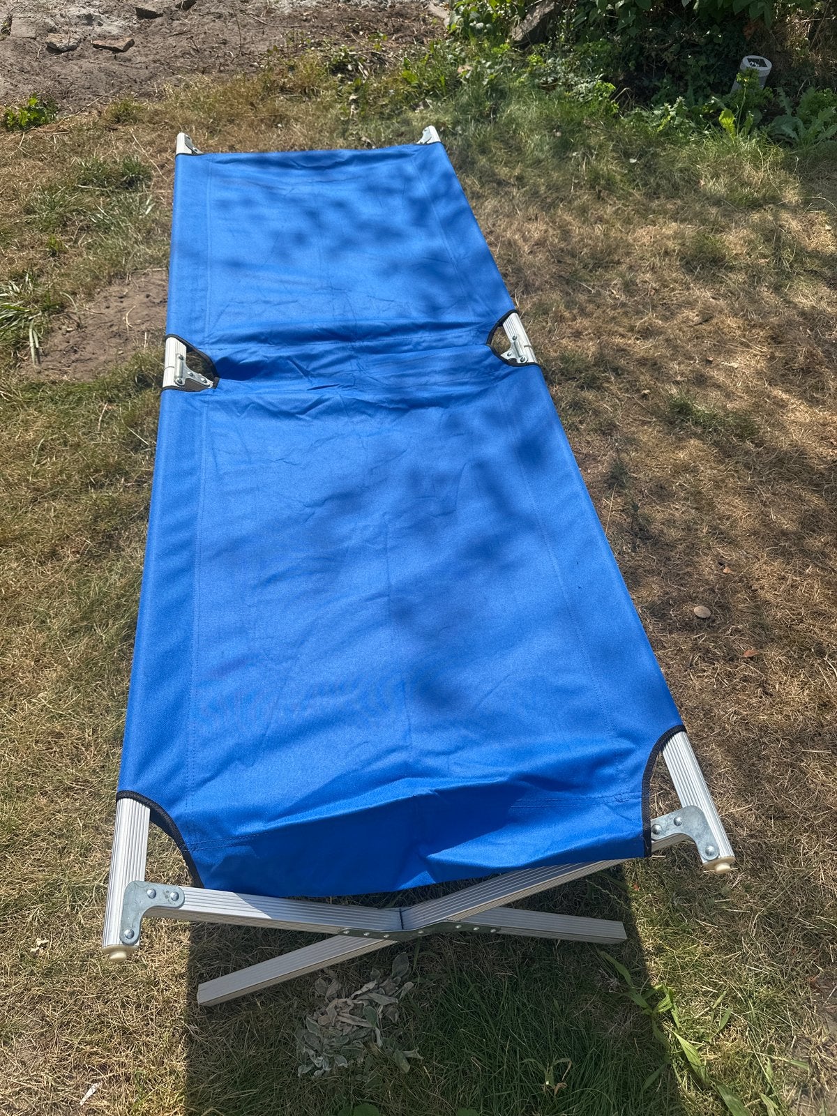 Campingbed Aluminium - Blauw (190x73x40cm), Ophalen of Verzenden, Zo goed als nieuw