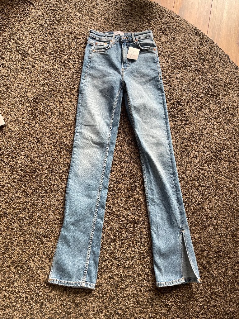 Split skinny jeans in maat 34, Kleding | Dames, Ophalen, Nieuw, Blauw, W27 (confectie 34) of kleiner