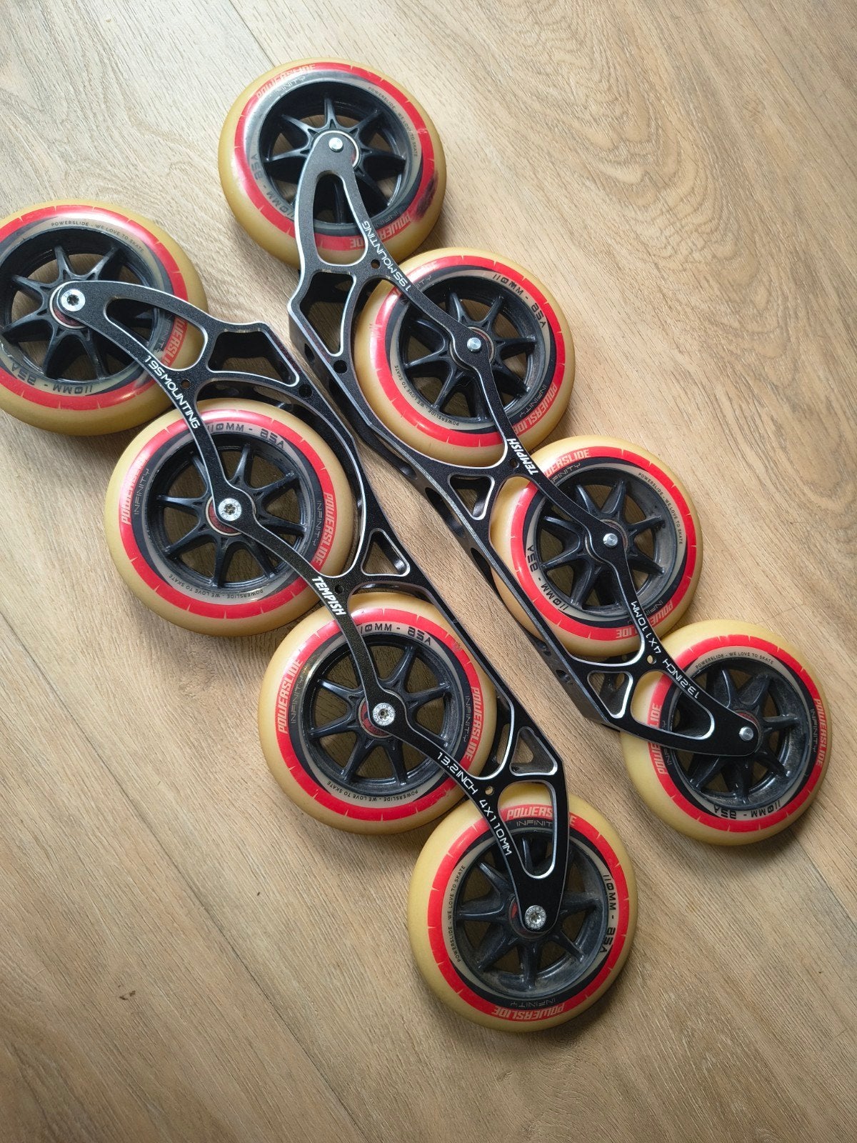 Tempish skeeler onderstel  110mm 13.2 inch powerslide, Gebruikt, Dames, Ophalen of Verzenden, Wielen of Lagers